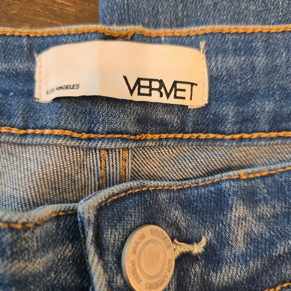Vervet Jeans Women's Size 22 XXL Amber Mid Rise Skinny Distressed Raw Hem NWT - Picture 6 of 8